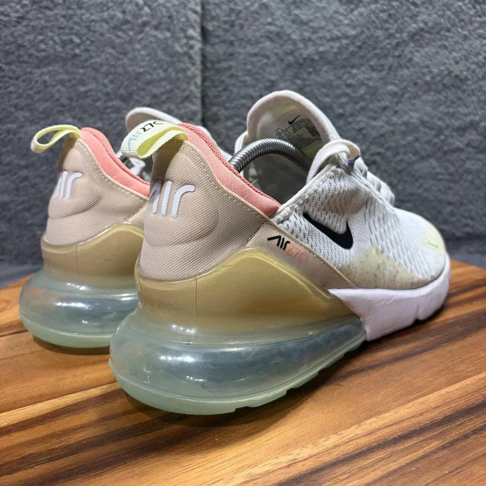 Nike‎ Air Max 270 Mens 11.5 White Sea Glass Arctic Orange DQ7642-100 Sneakers